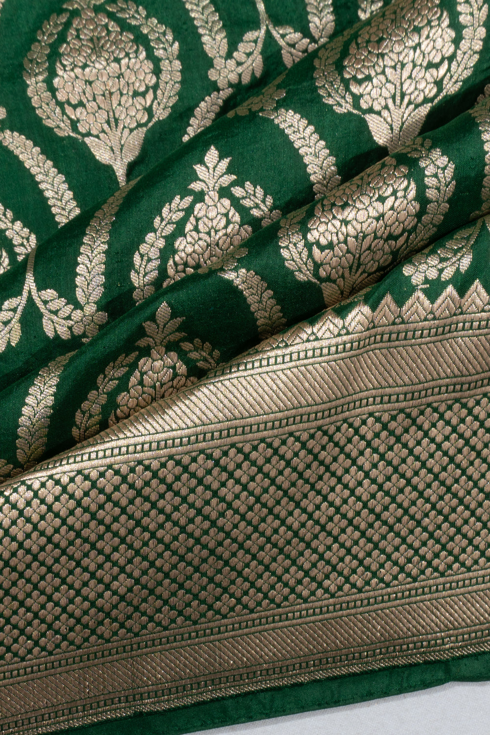 Banarasi Silk Brocade Green Saree