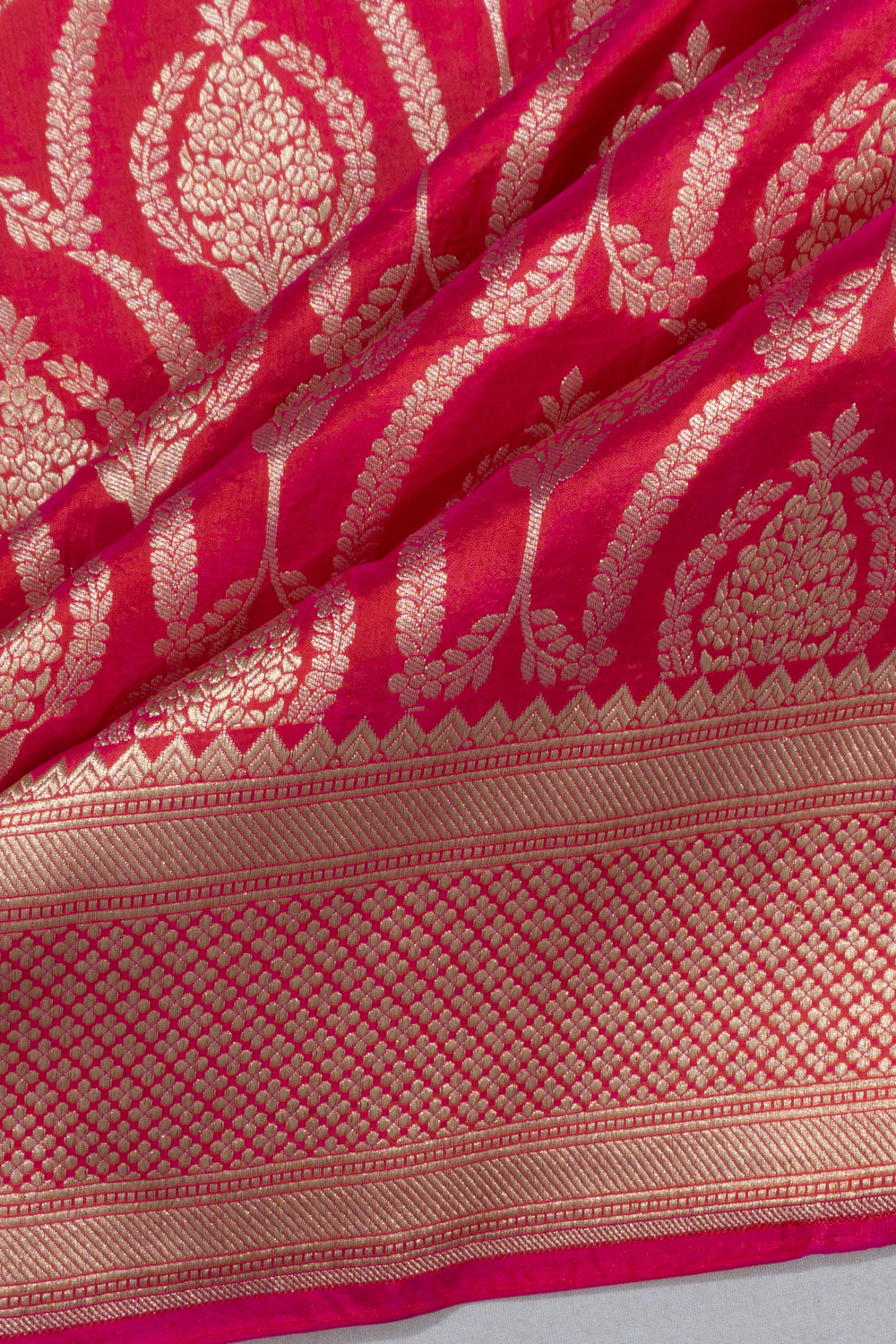Banarasi Silk Brocade Pink Saree