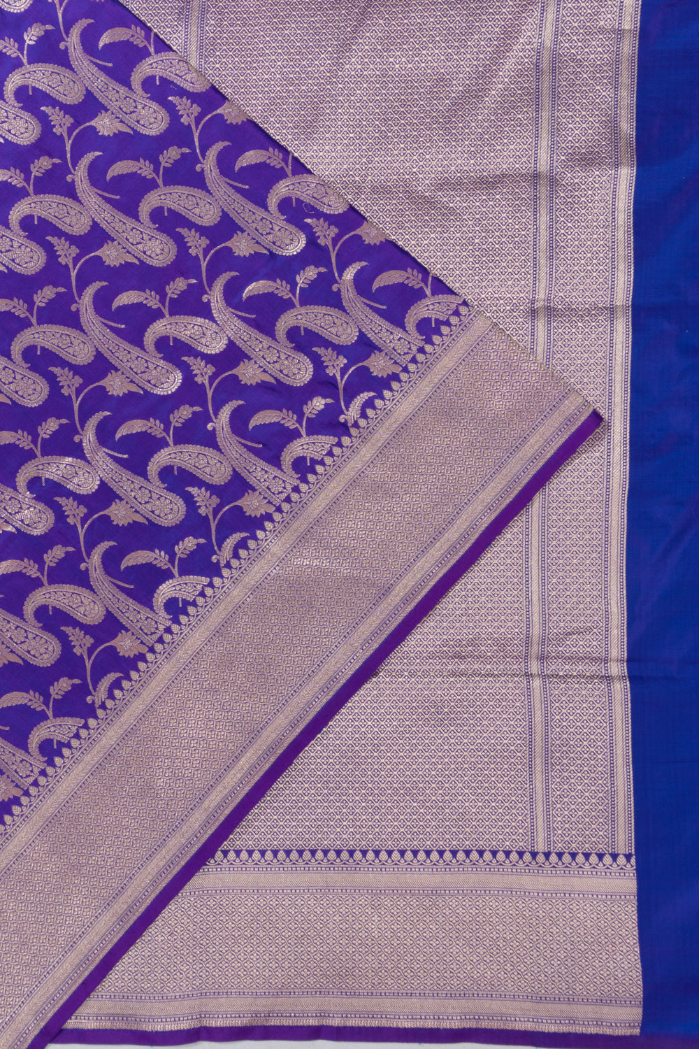 Banarasi Silk Brocade Purple Saree
