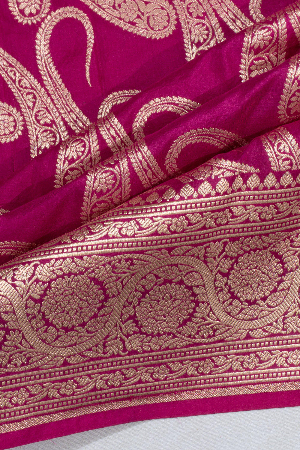 Banarasi Silk Brocade Pink Saree