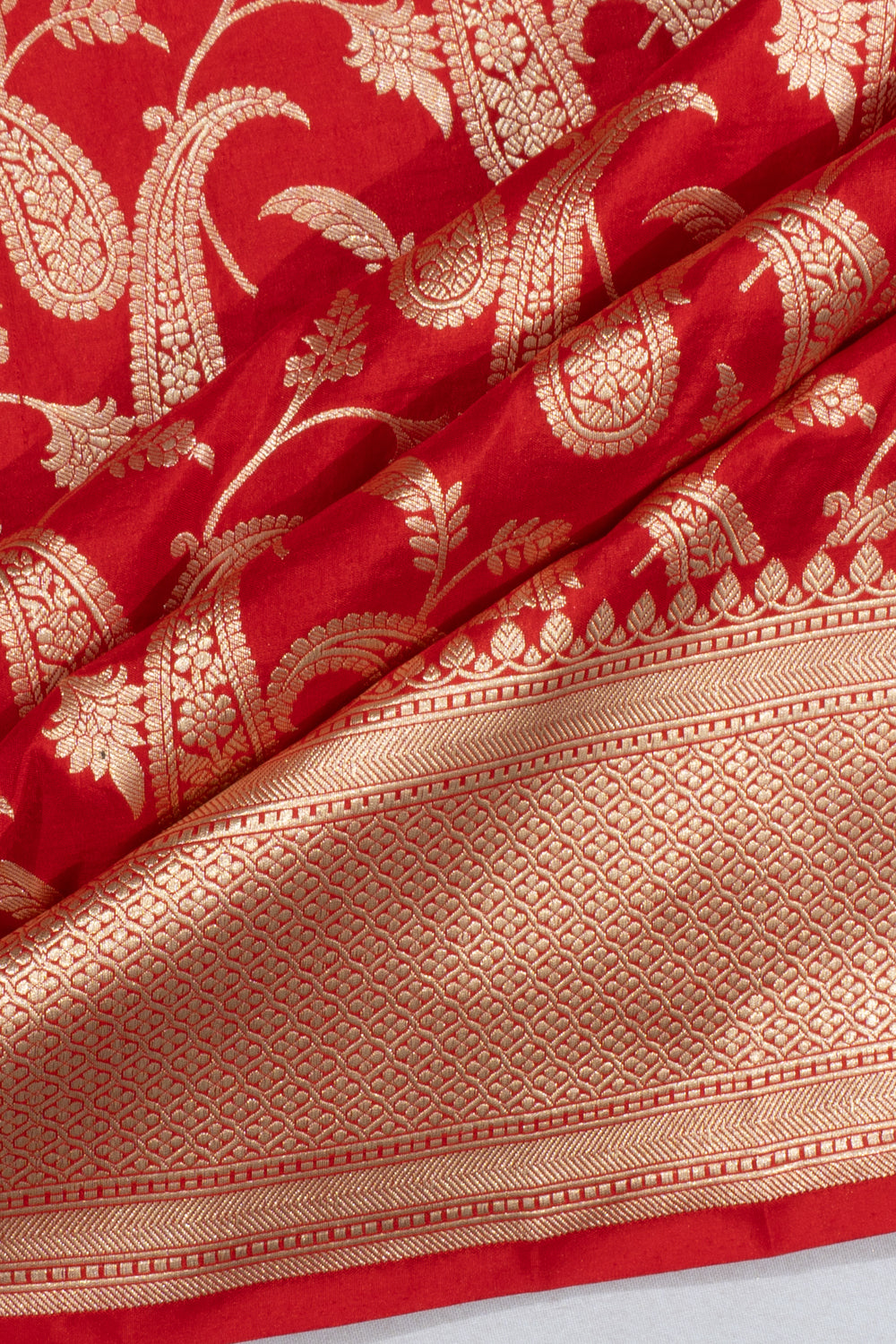 Banarasi Silk Brocade Red Saree