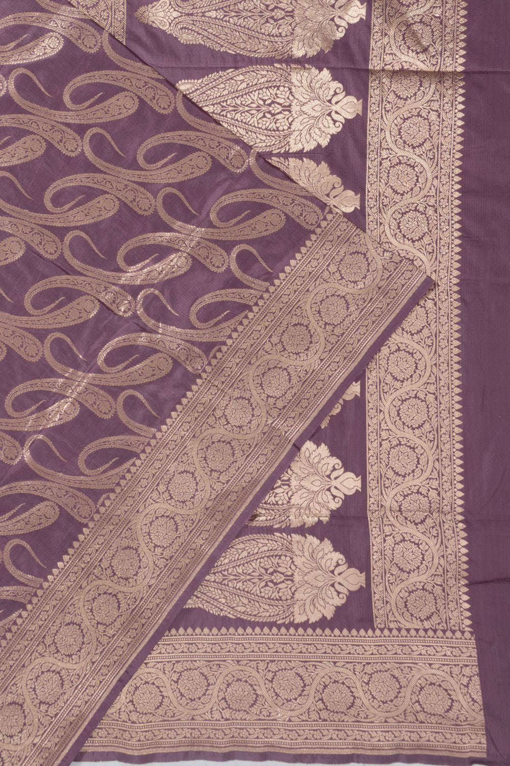 Banarasi Silk Brocade Lilac Saree