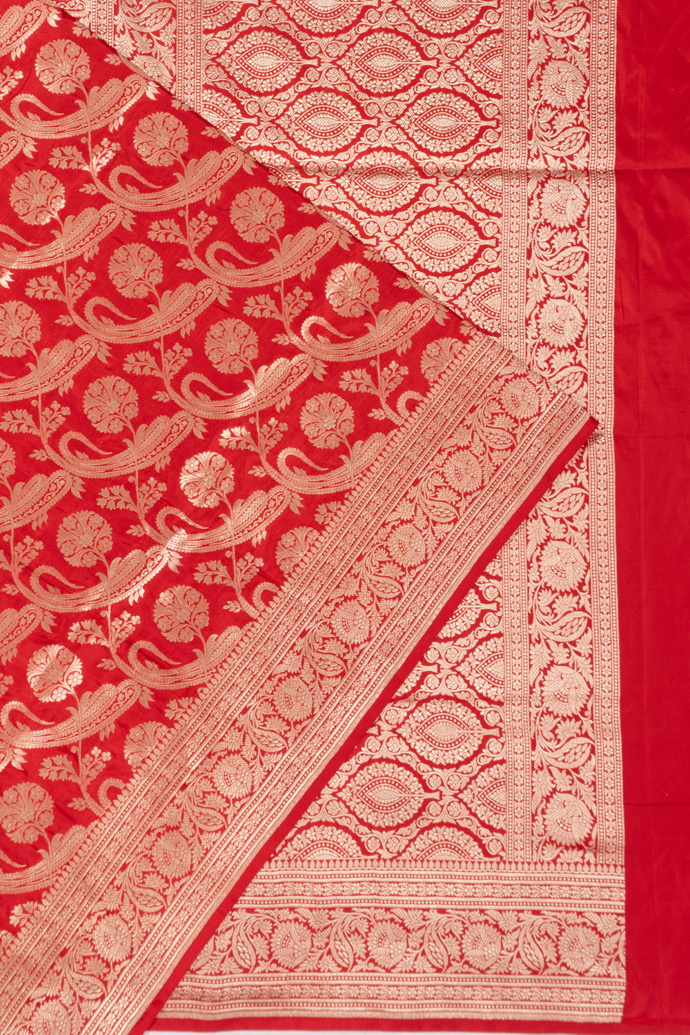 Banarasi Silk Brocade Red Saree
