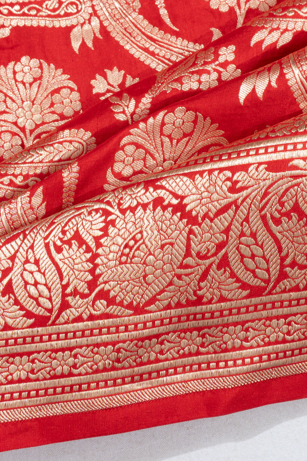 Banarasi Silk Brocade Red Saree