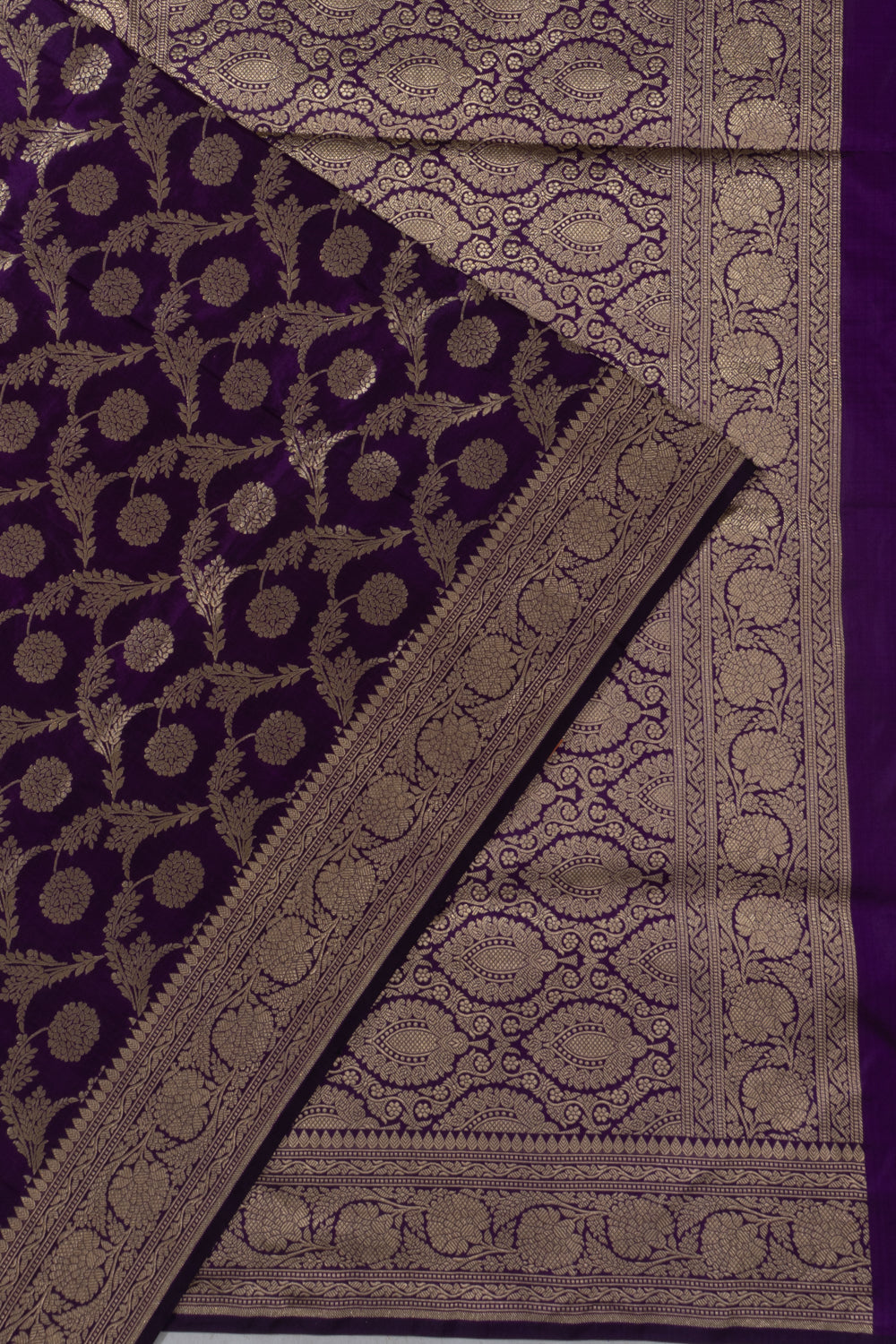 Banarasi Silk Jaal Purple Saree