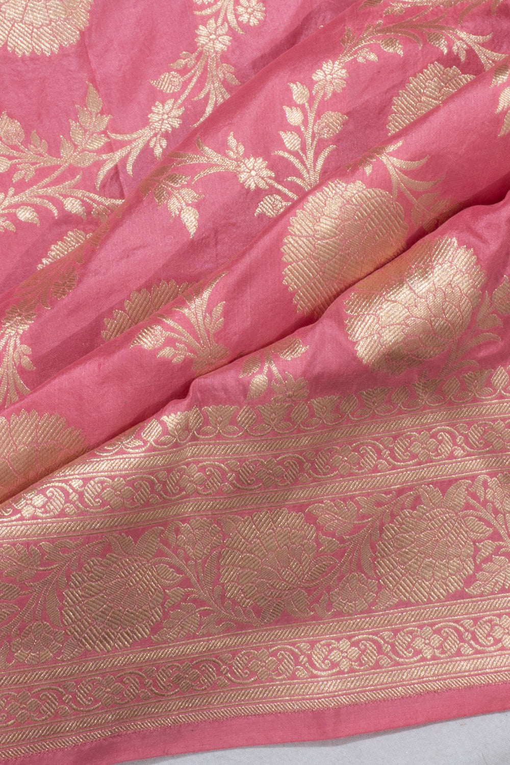 Banarasi Silk Jaal Pink Saree