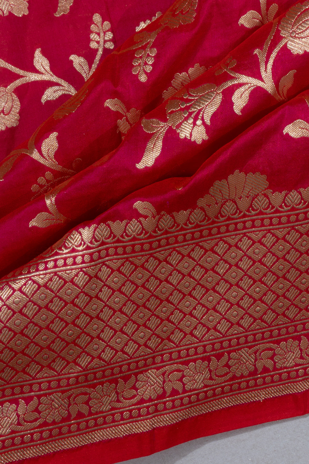 Banarasi Silk Jaal Pink Saree