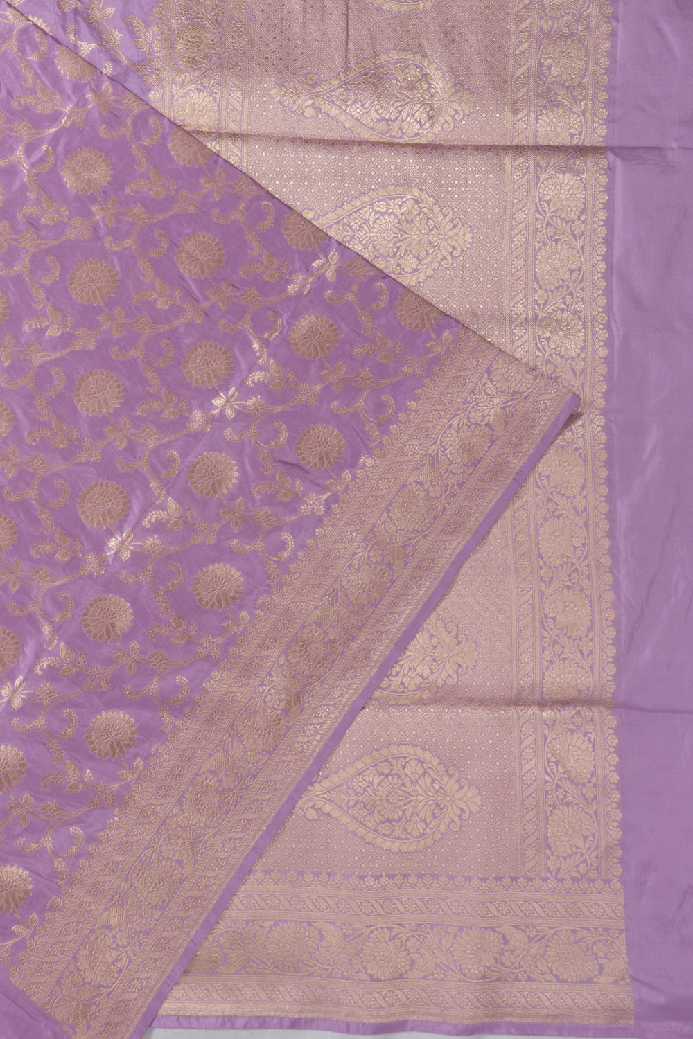 Banarasi Silk Jaal Lavender Saree