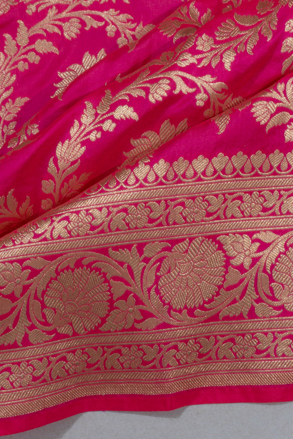 Banarasi Silk Brocade Pink Saree