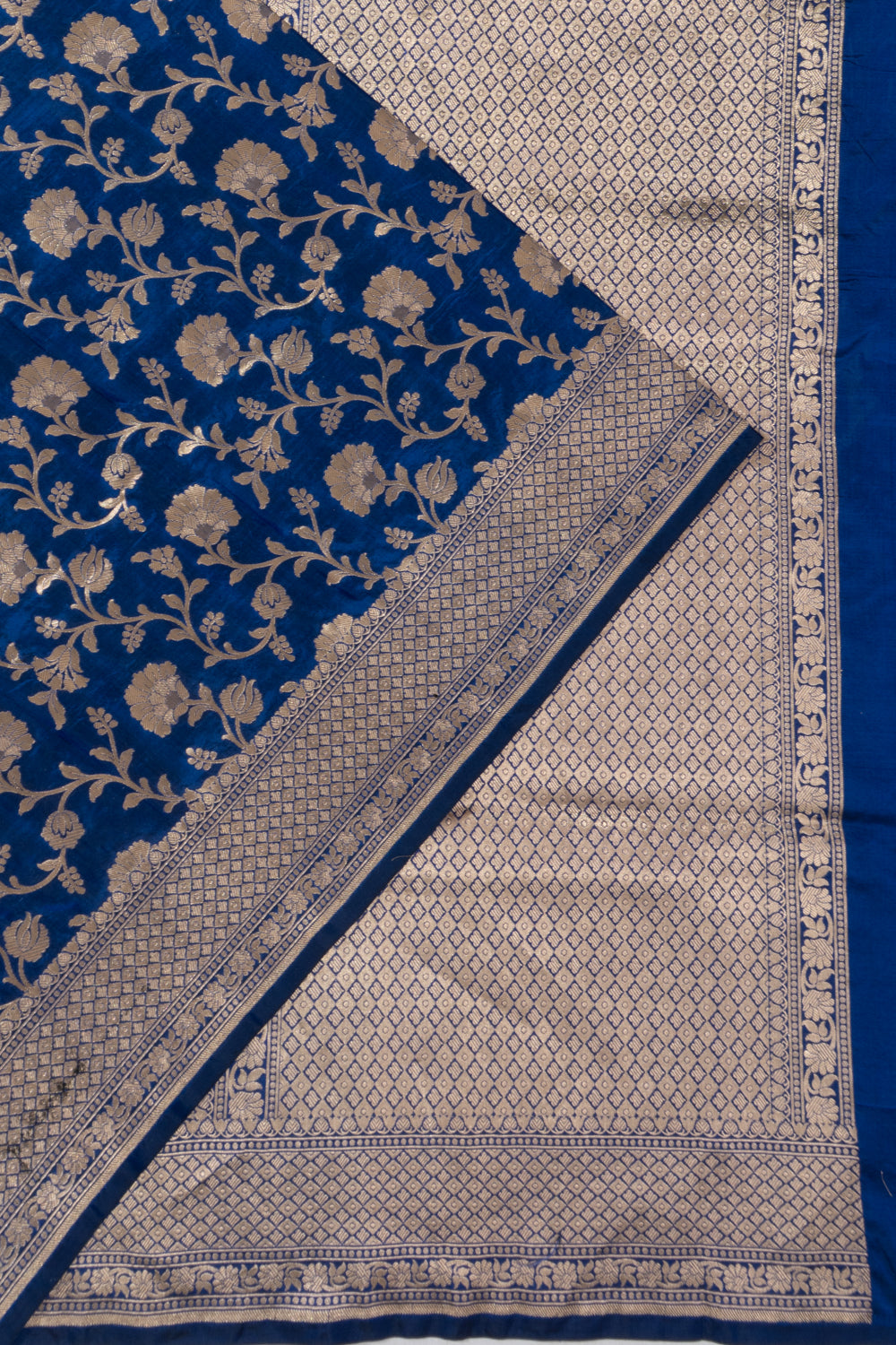 Banarasi Silk Jaal Royal Blue Saree
