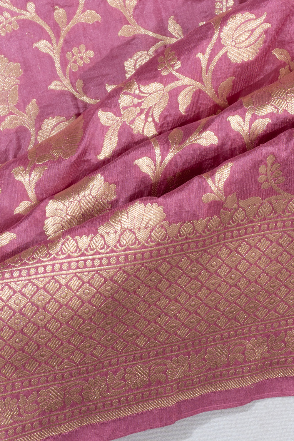 Banarasi Silk Brocade Lavender Saree