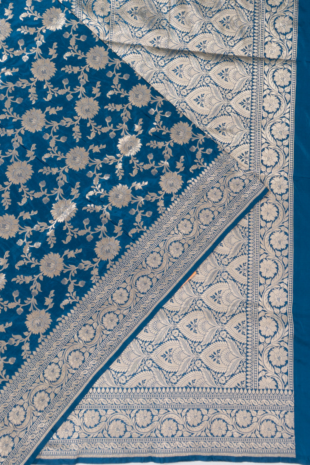 Banarasi Silk Brocade Blue Saree
