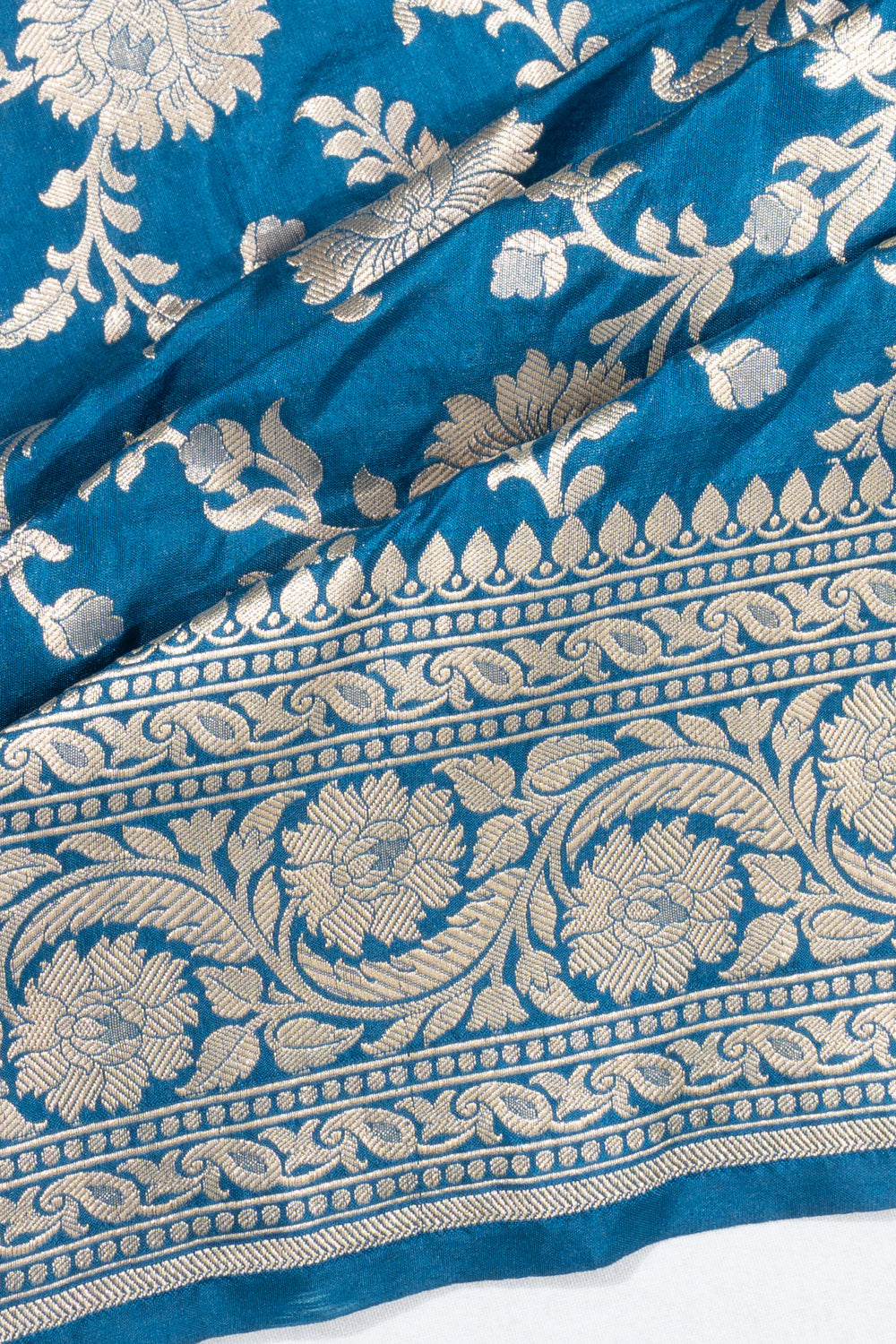Banarasi Silk Brocade Blue Saree