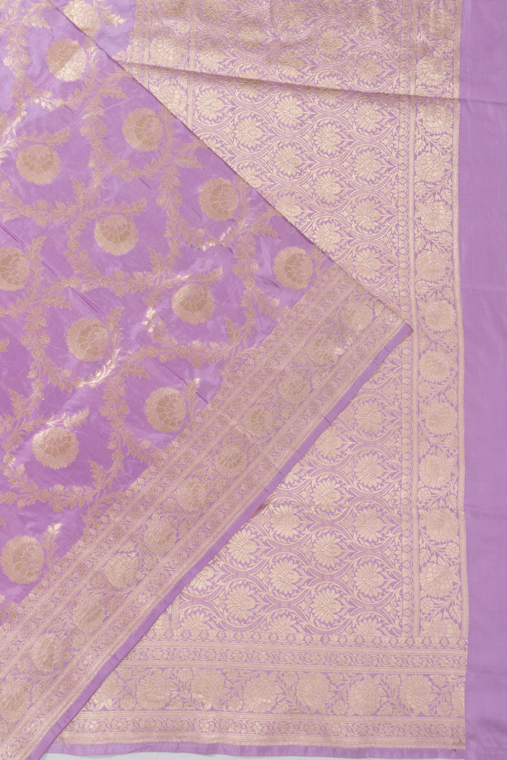Banarasi Silk Brocade Lavender Saree