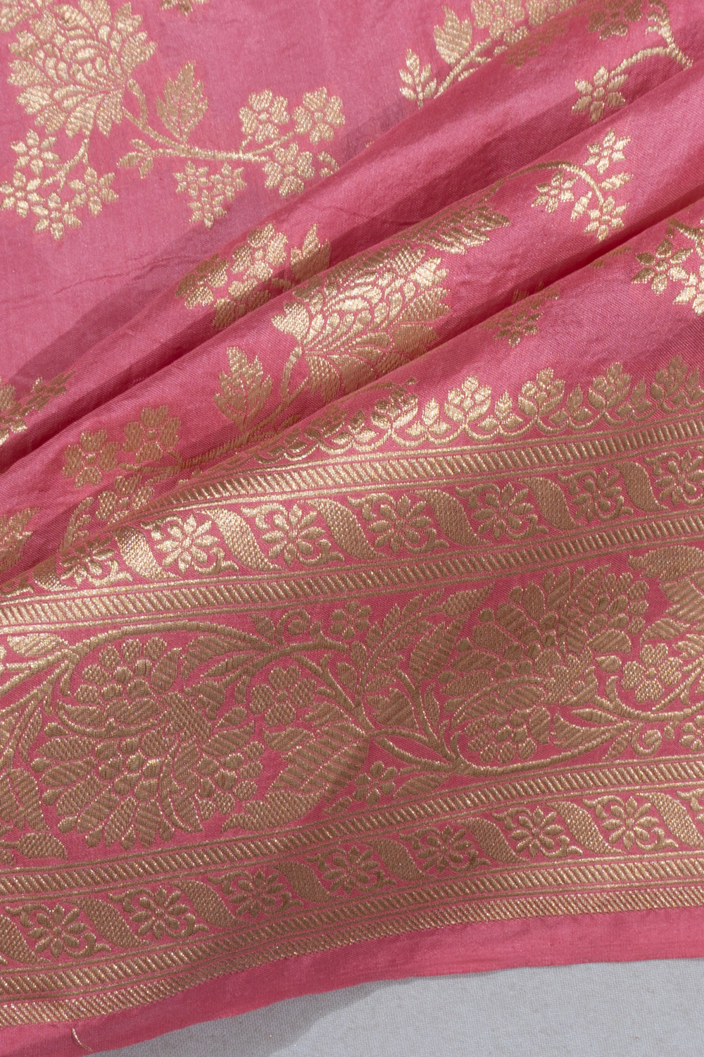 Banarasi Silk Jaal Pink Saree