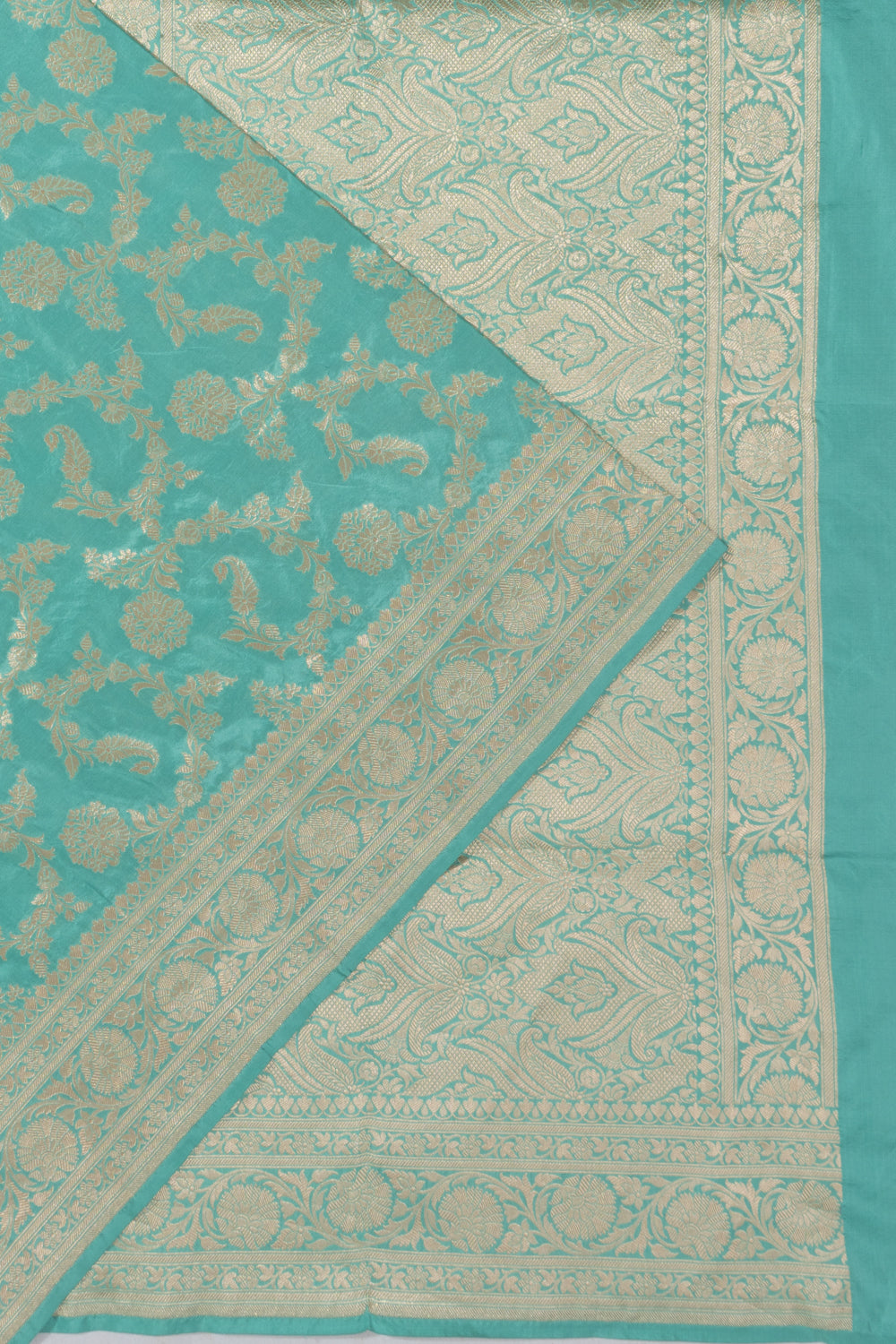 Banarasi Silk Jaal Pastel Blue Saree