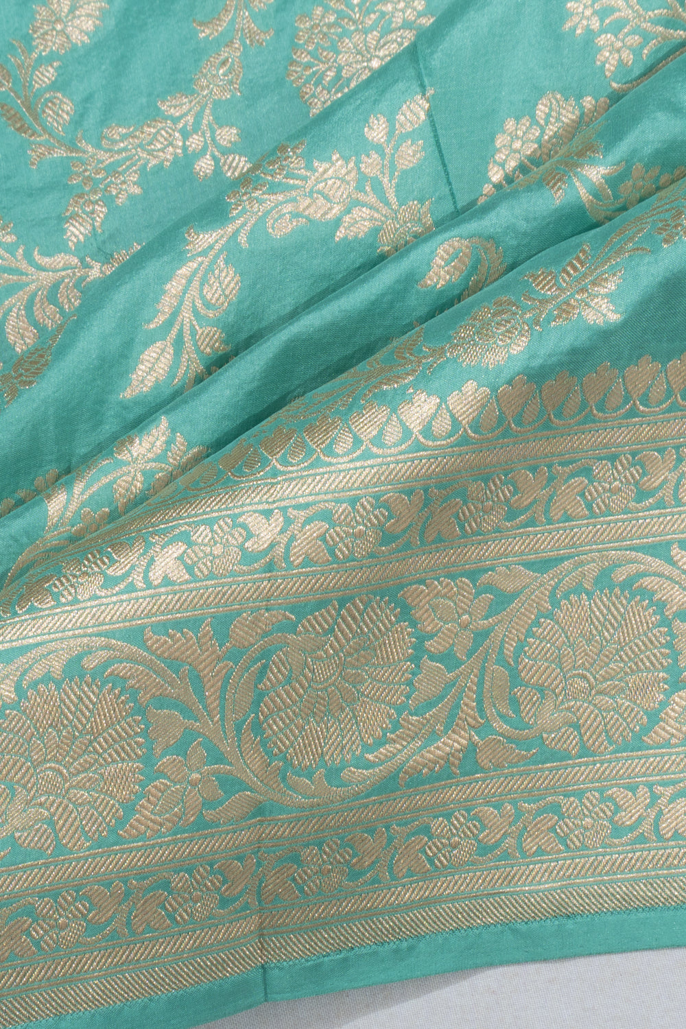 Banarasi Silk Jaal Pastel Blue Saree