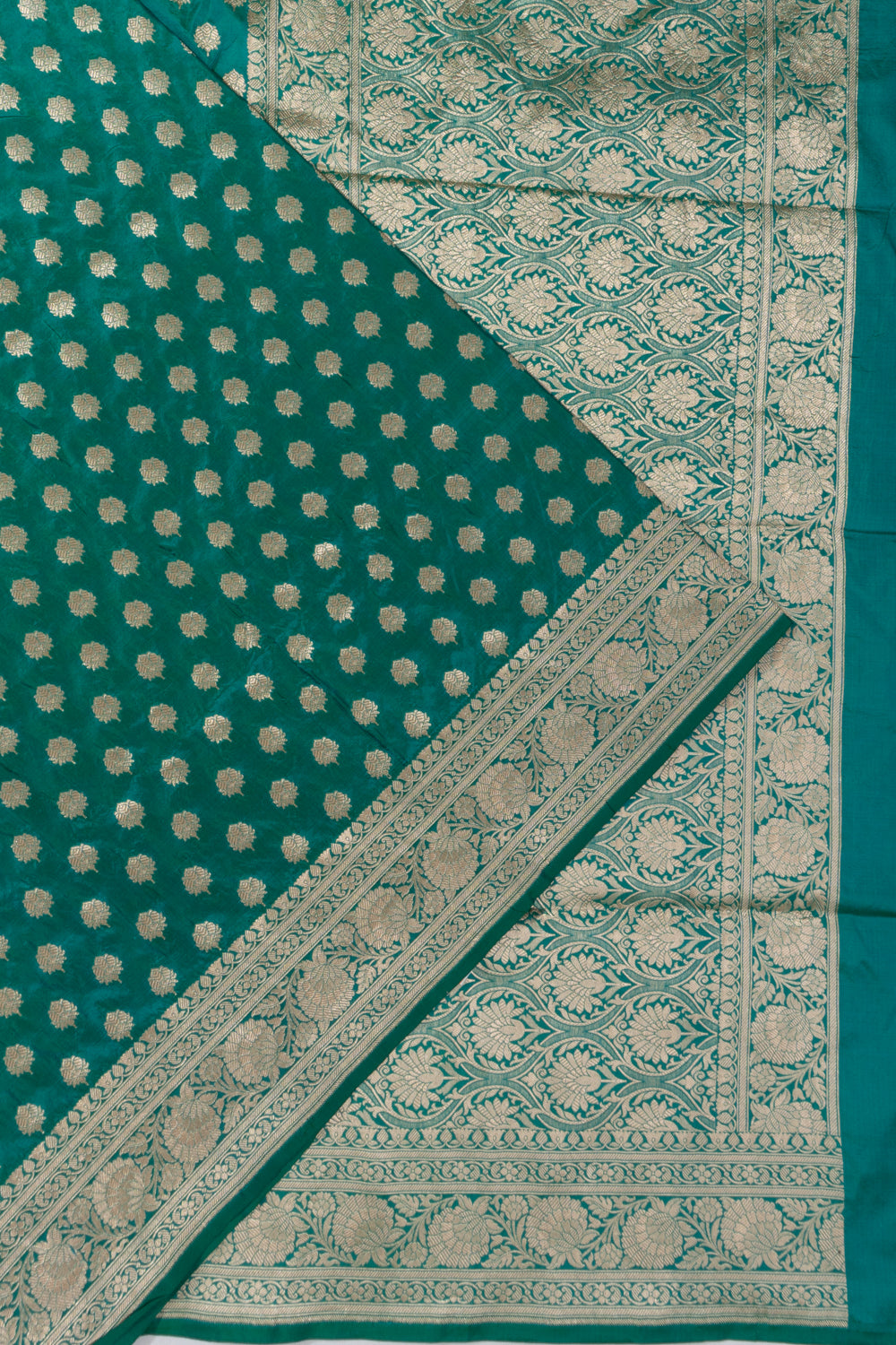 Banarasi Silk Butta Green Saree