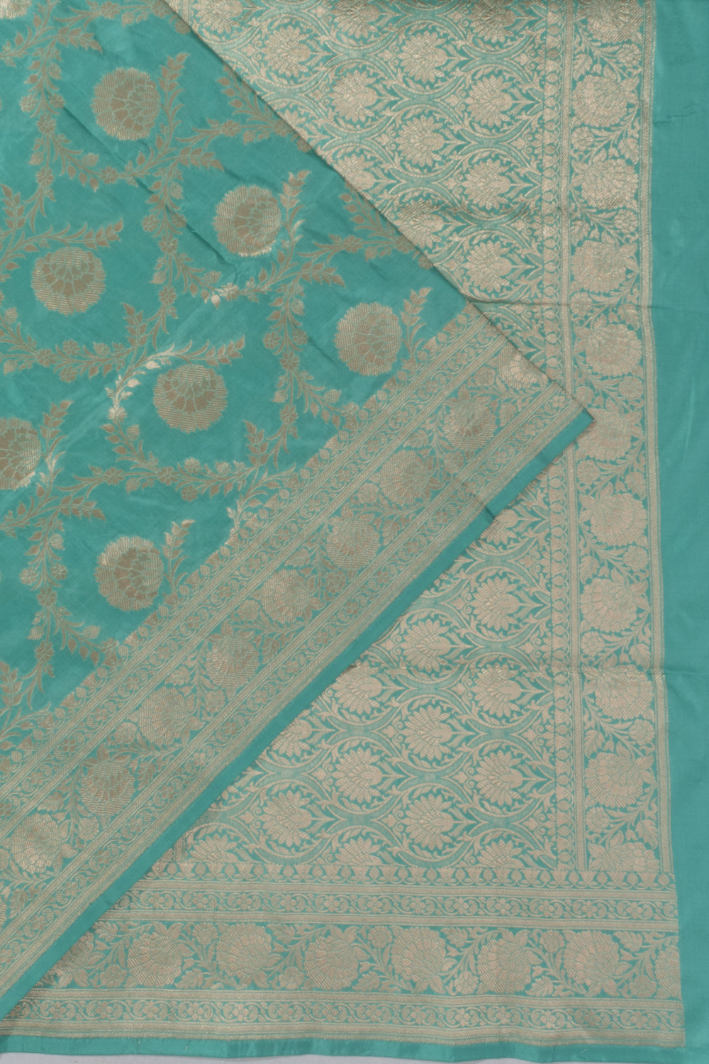 Banarasi Silk Jaal Sea Blue Saree