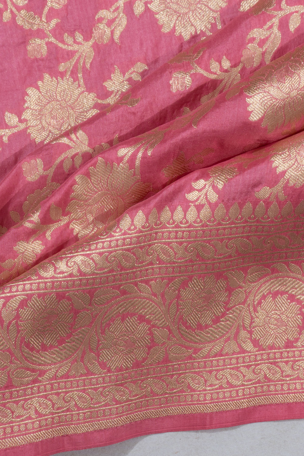 Banarasi Silk Jaal Pink Saree