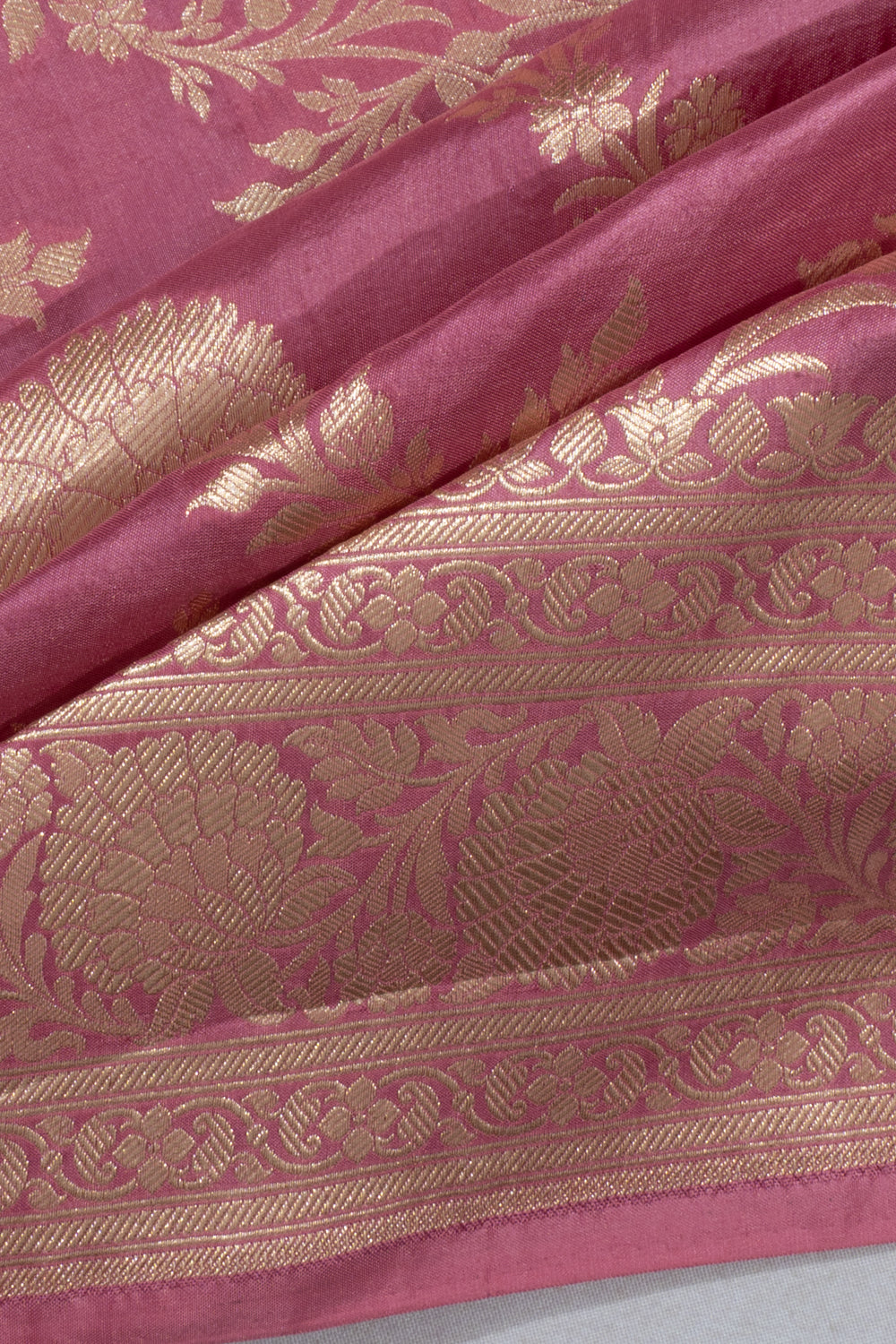 Banarasi Silk Jaal Pink Saree