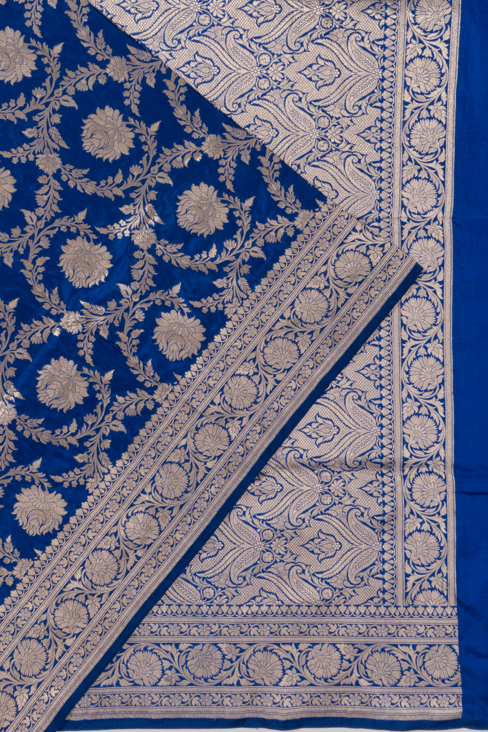 Banarasi Silk Jaal Royal Blue Saree