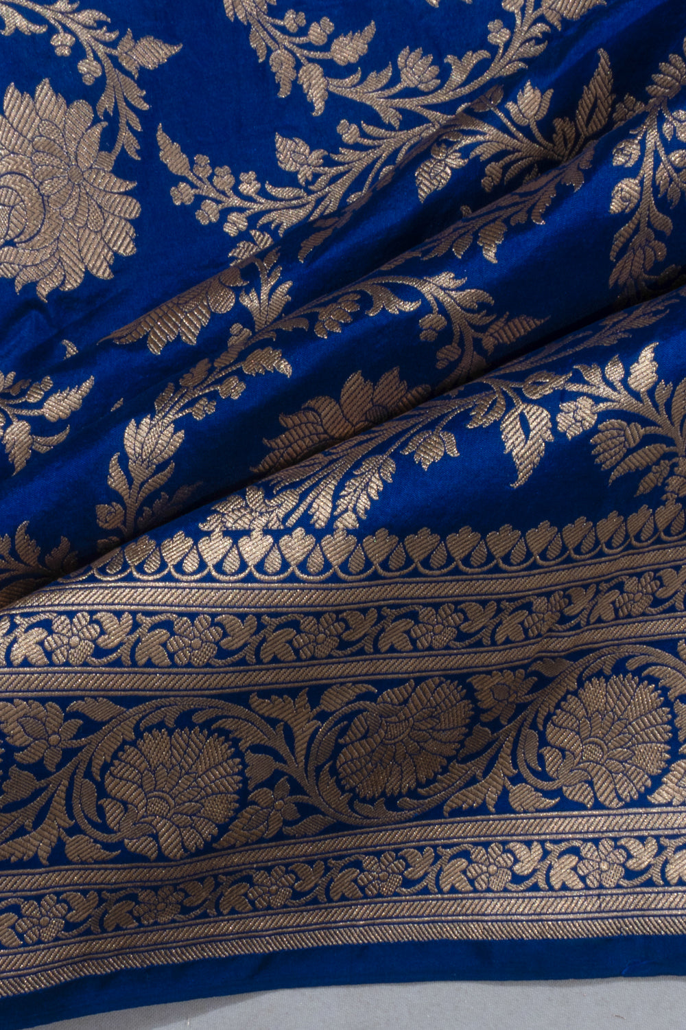Banarasi Silk Jaal Royal Blue Saree