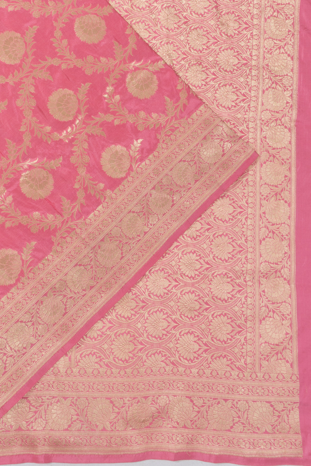 Banarasi Silk Jaal Pink Saree