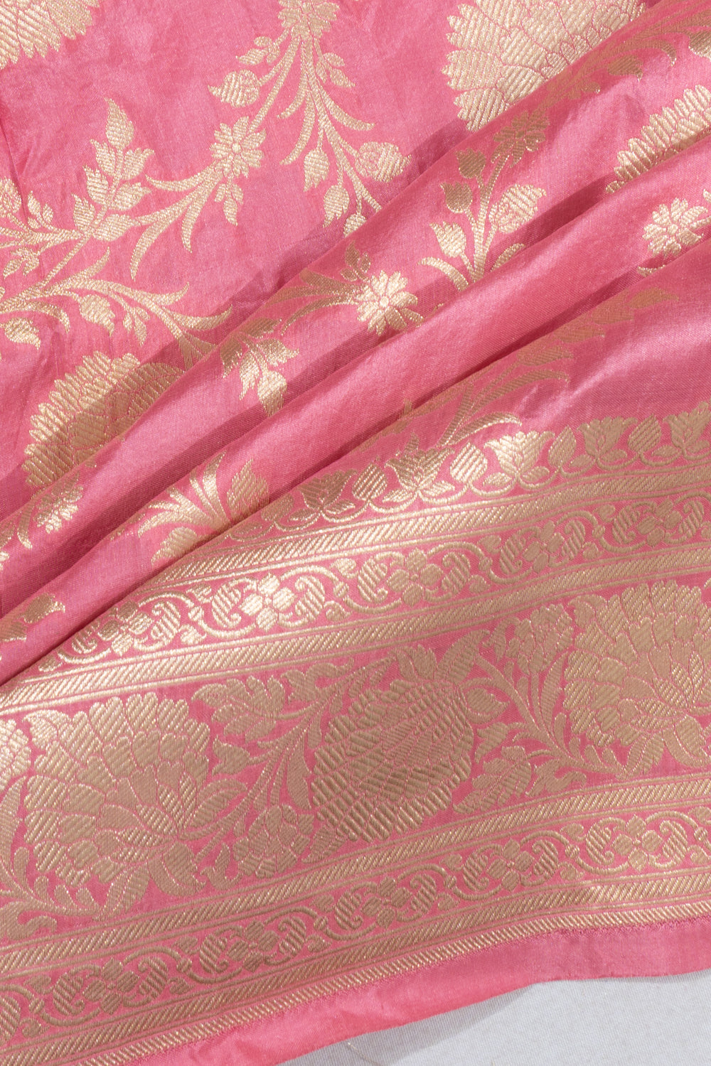 Banarasi Silk Jaal Pink Saree