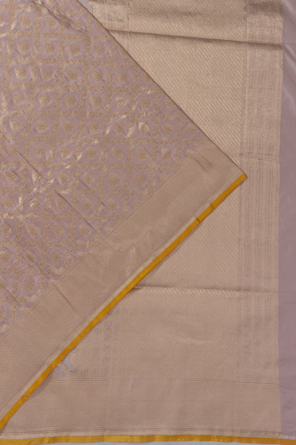 Banarasi Silk Jaal And Butta Lilac Saree