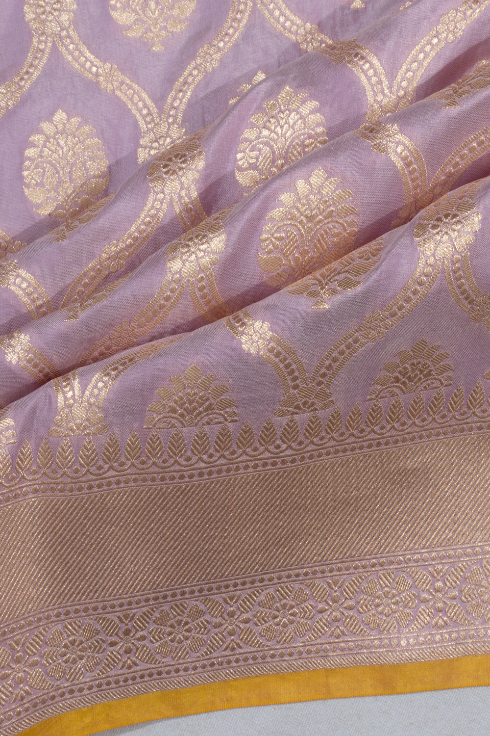 Banarasi Silk Brocade Lavender Saree