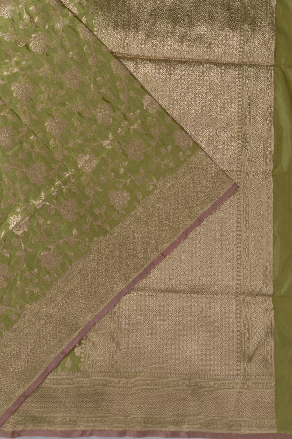 Banarasi Silk Jaal Green Saree