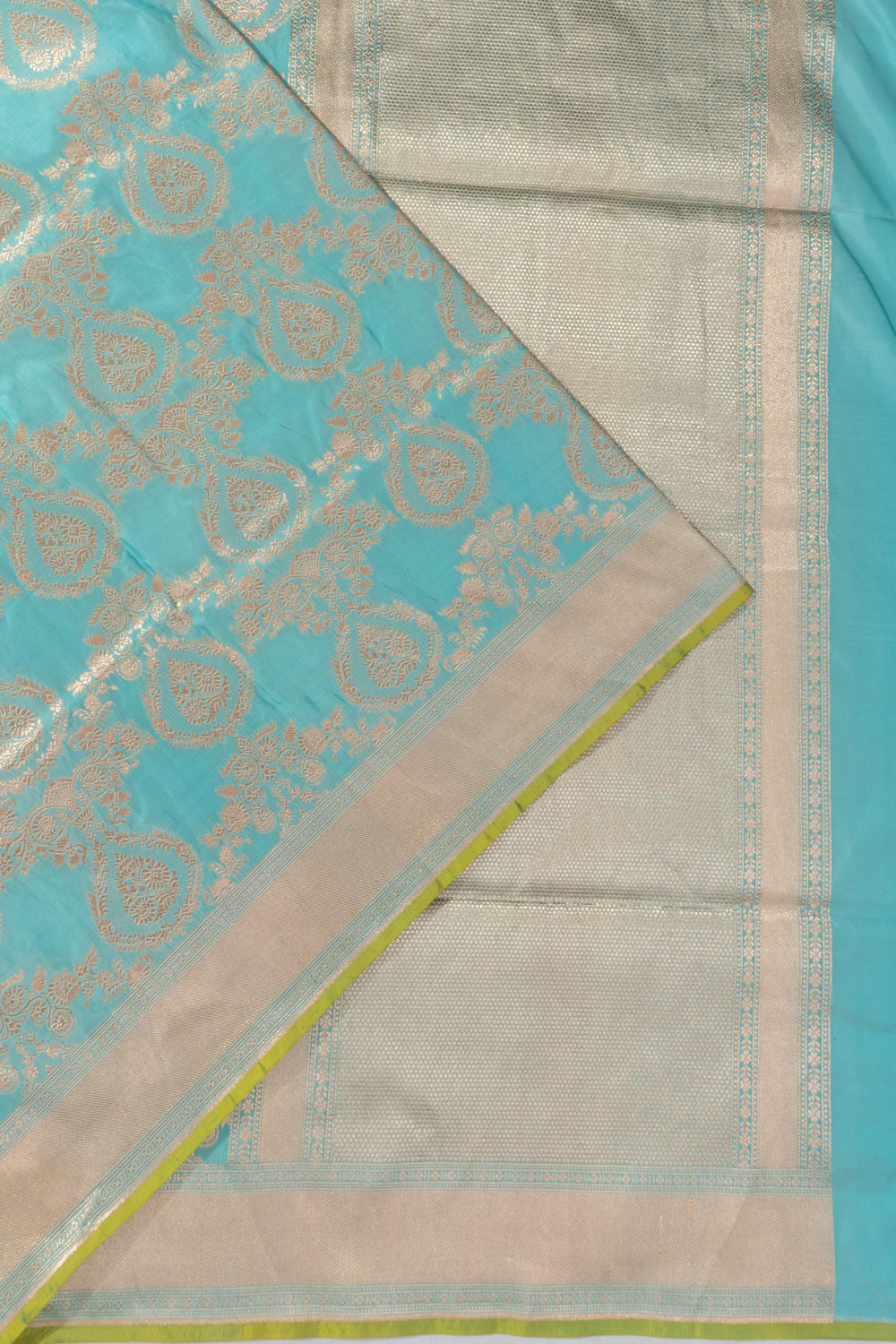 Banarasi Silk Brocade Sky Blue Saree