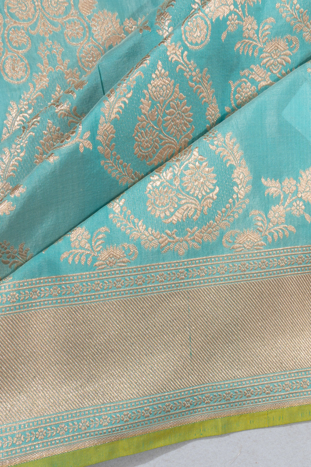 Banarasi Silk Brocade Sky Blue Saree