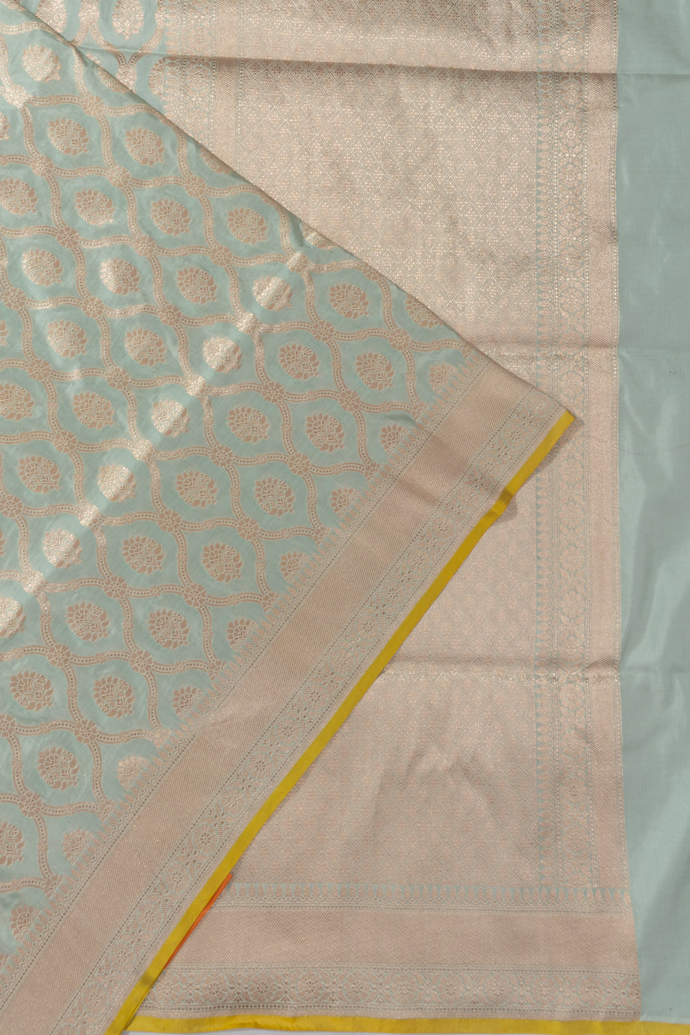 Banarasi Silk Jaal Pastel Blue Saree