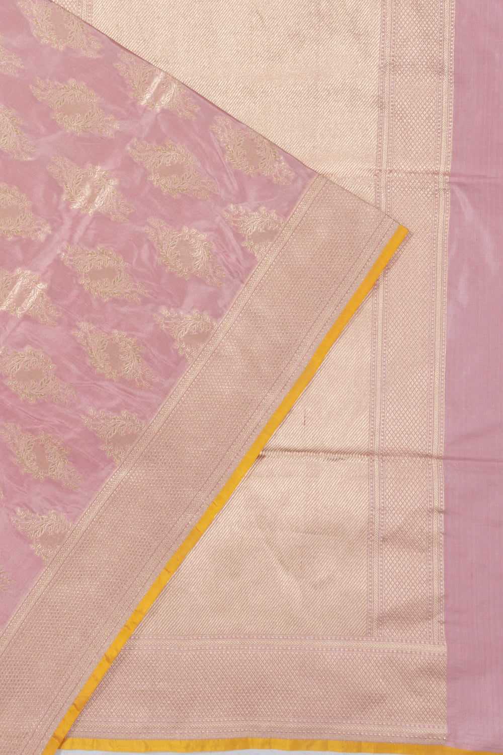 Banarasi Silk Brocade Pastel Pink Saree