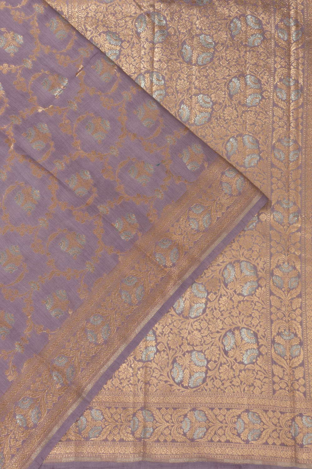 Banarasi Katan Silk Brocade Lavender Saree