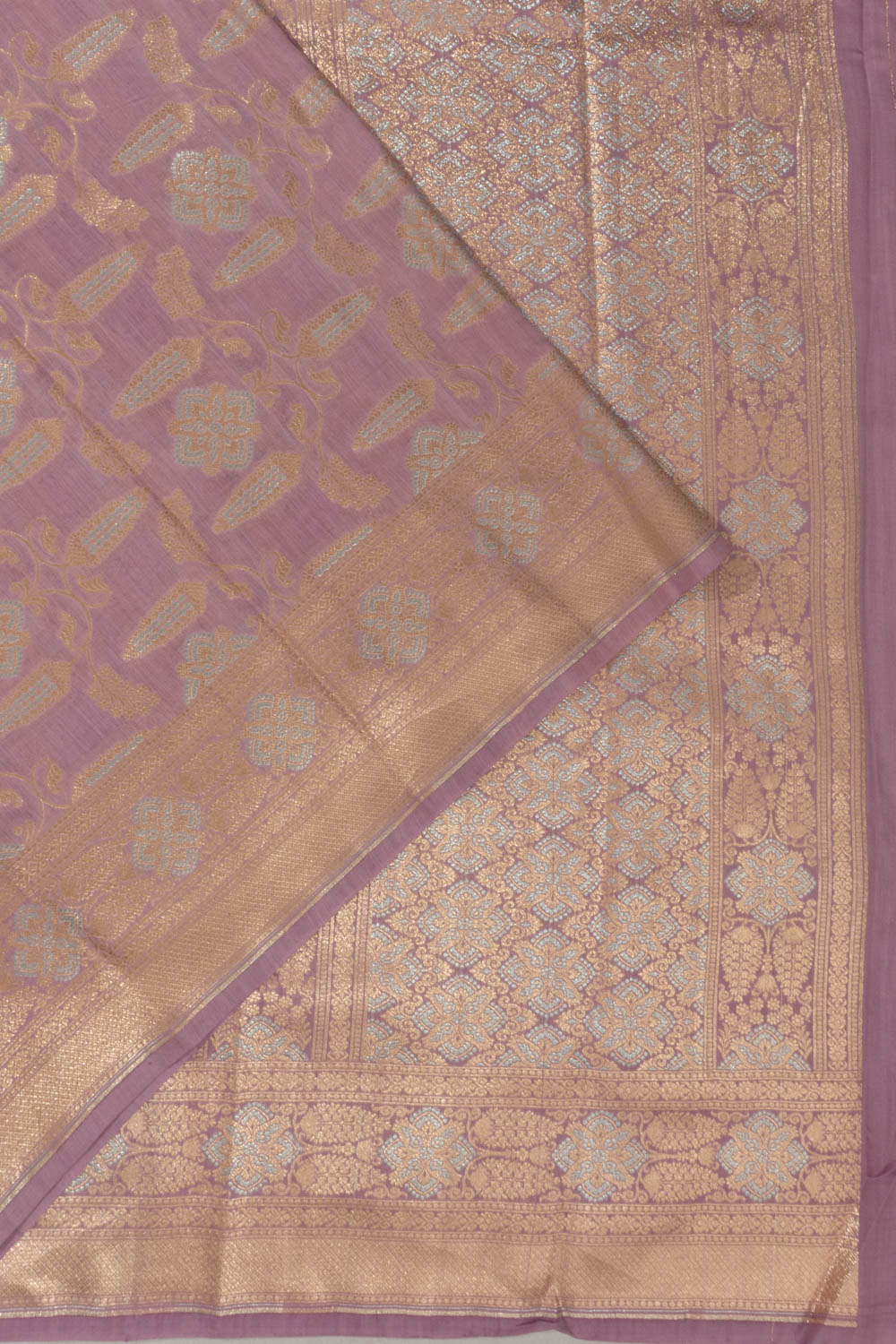 Banarasi Katan Silk Brocade Lavender Saree