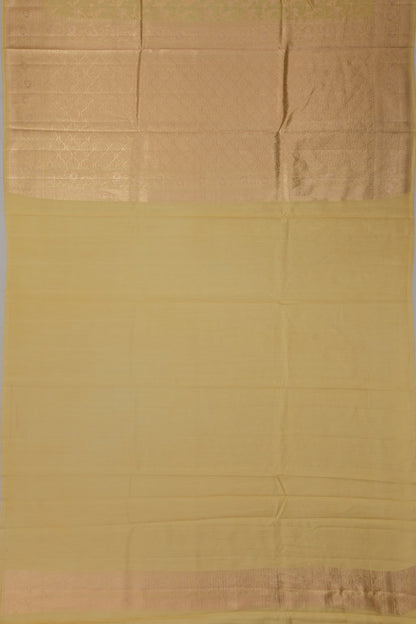 Banarasi Katan Silk Jaal Yellow Saree