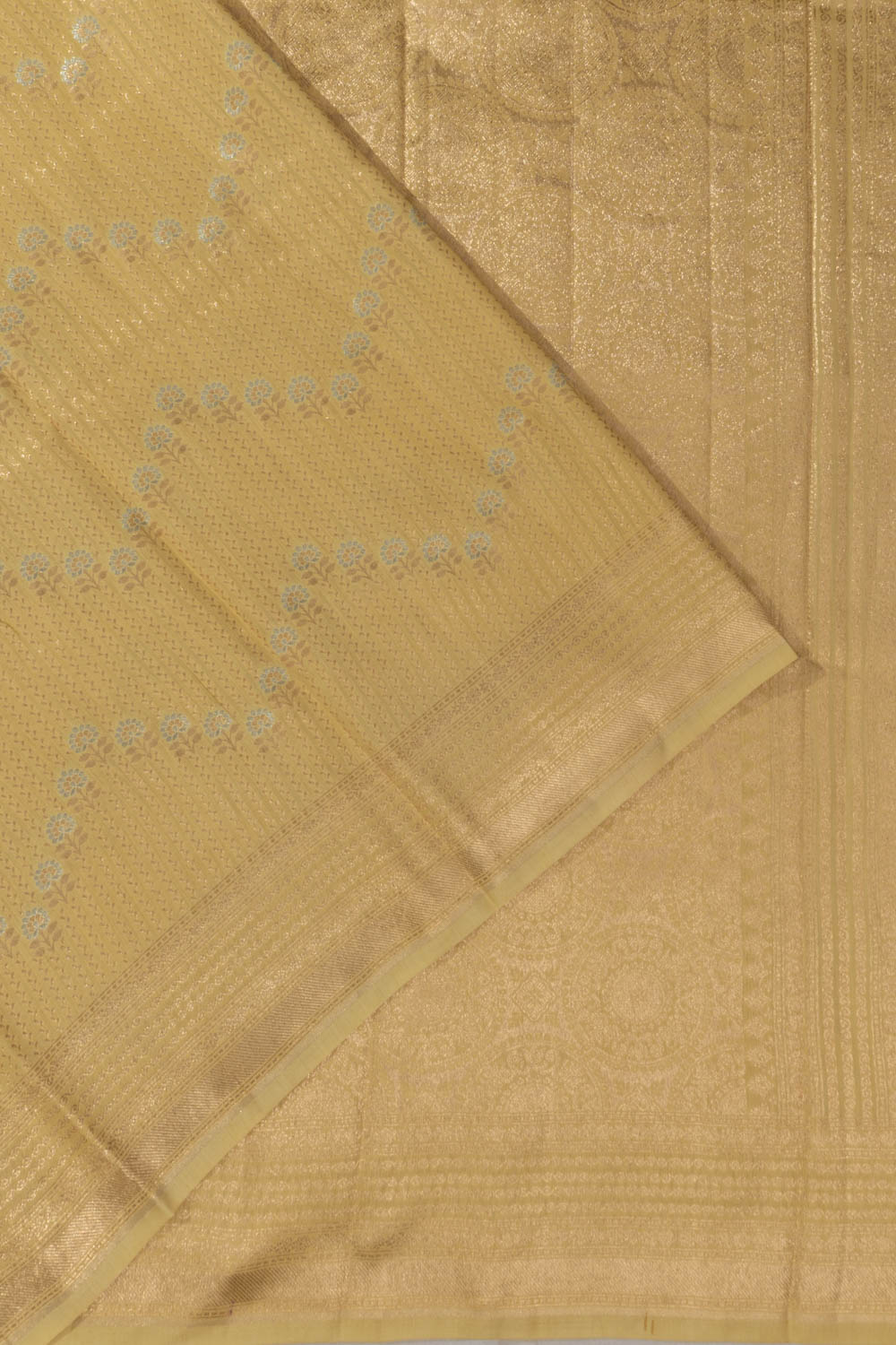 Banarasi Katan Silk Brocade Yellow Saree