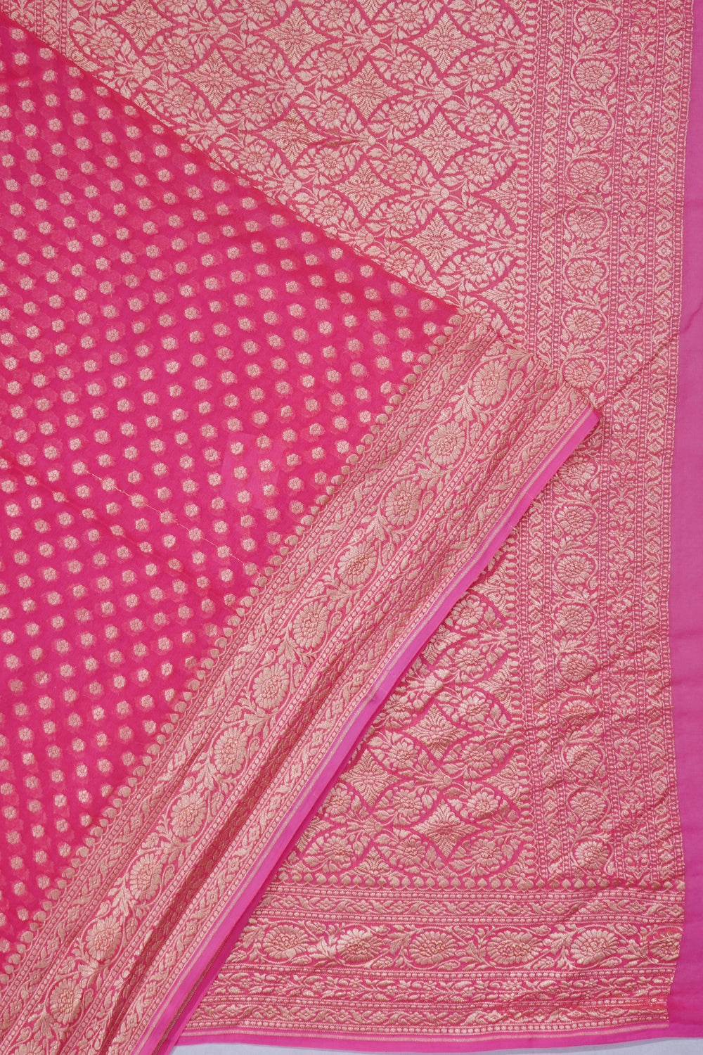 Banarasi Georgette Butta Pink Saree