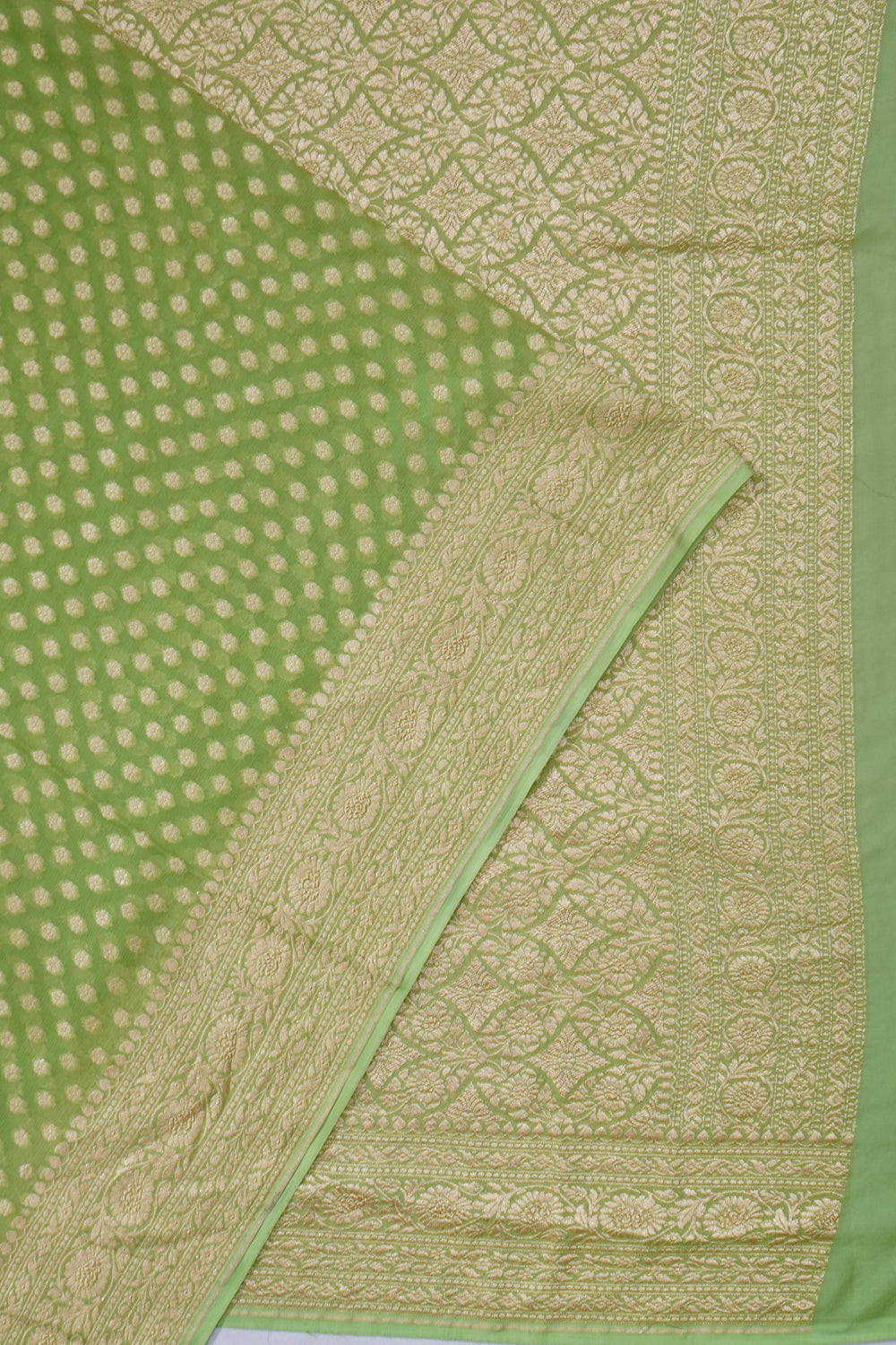 Banarasi Georgette Butta Green Saree