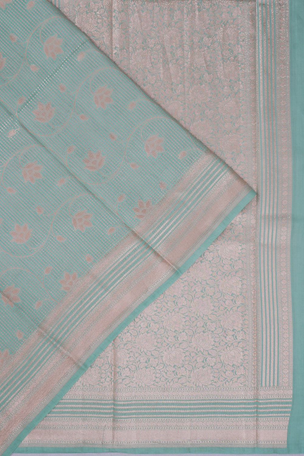 Banarasi Katan Silk Jaal Green Saree