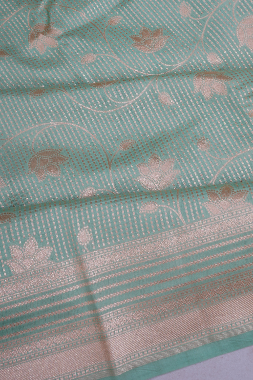Banarasi Katan Silk Jaal Green Saree
