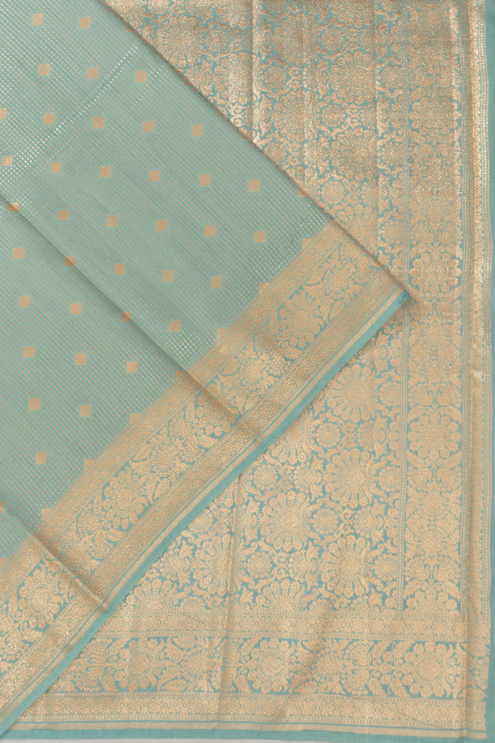 Banarasi Katan Silk Brocade Pastel Blue Saree