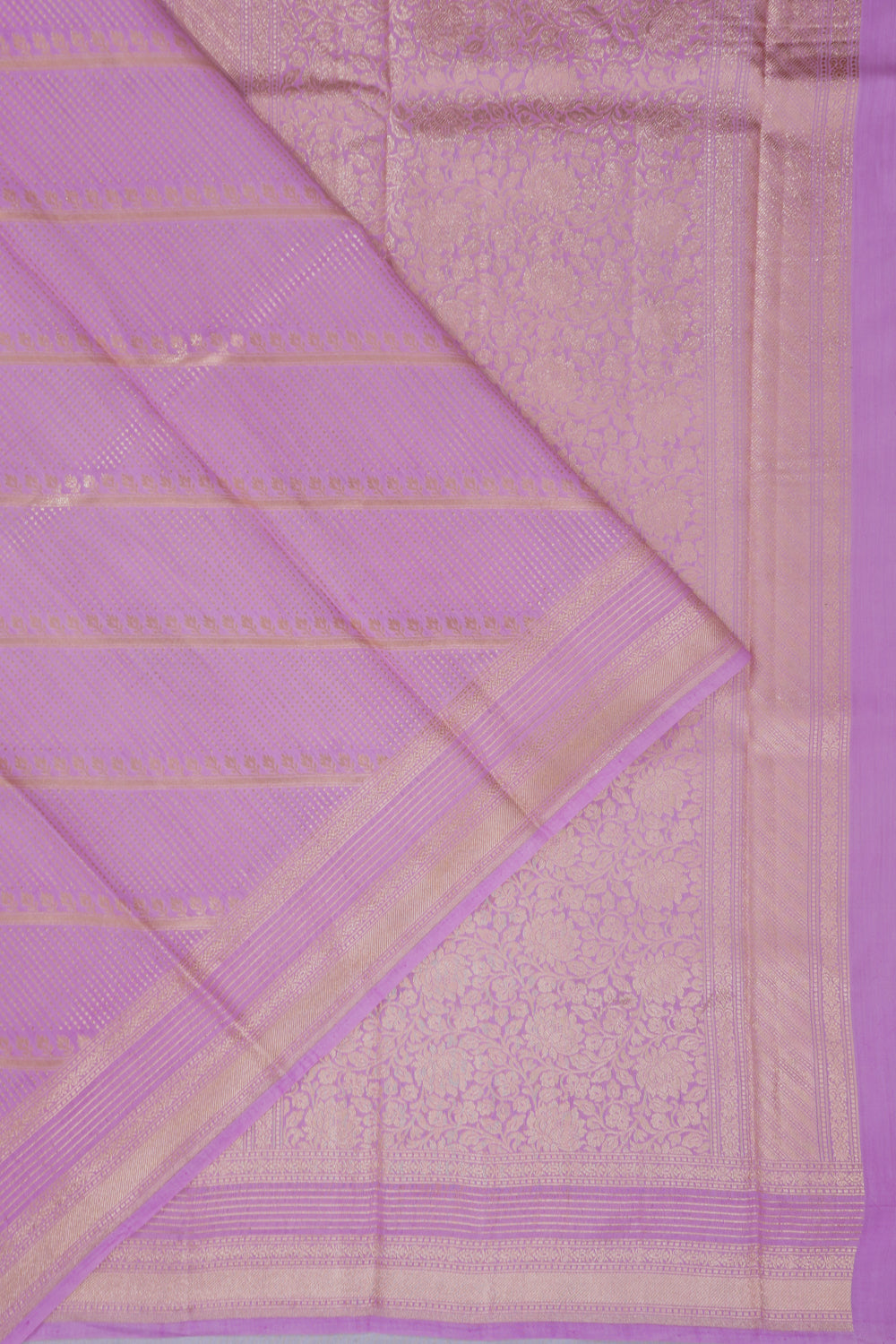 Banarasi Katan Silk Brocade Violet Saree