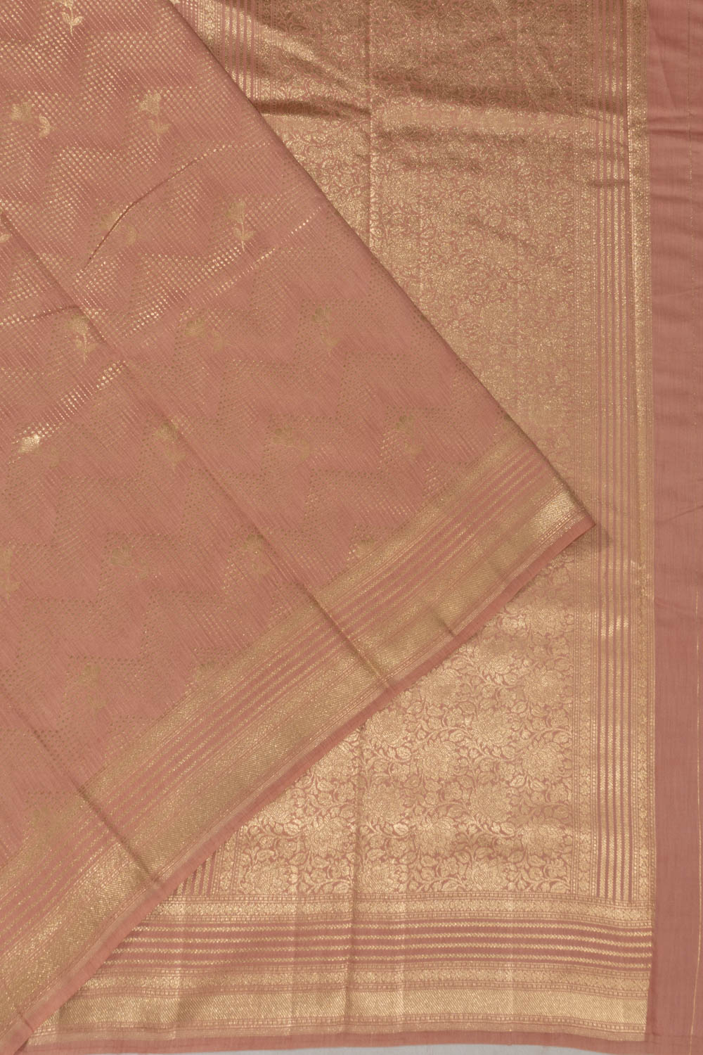 Banarasi Katan Silk Brocade Peach Saree