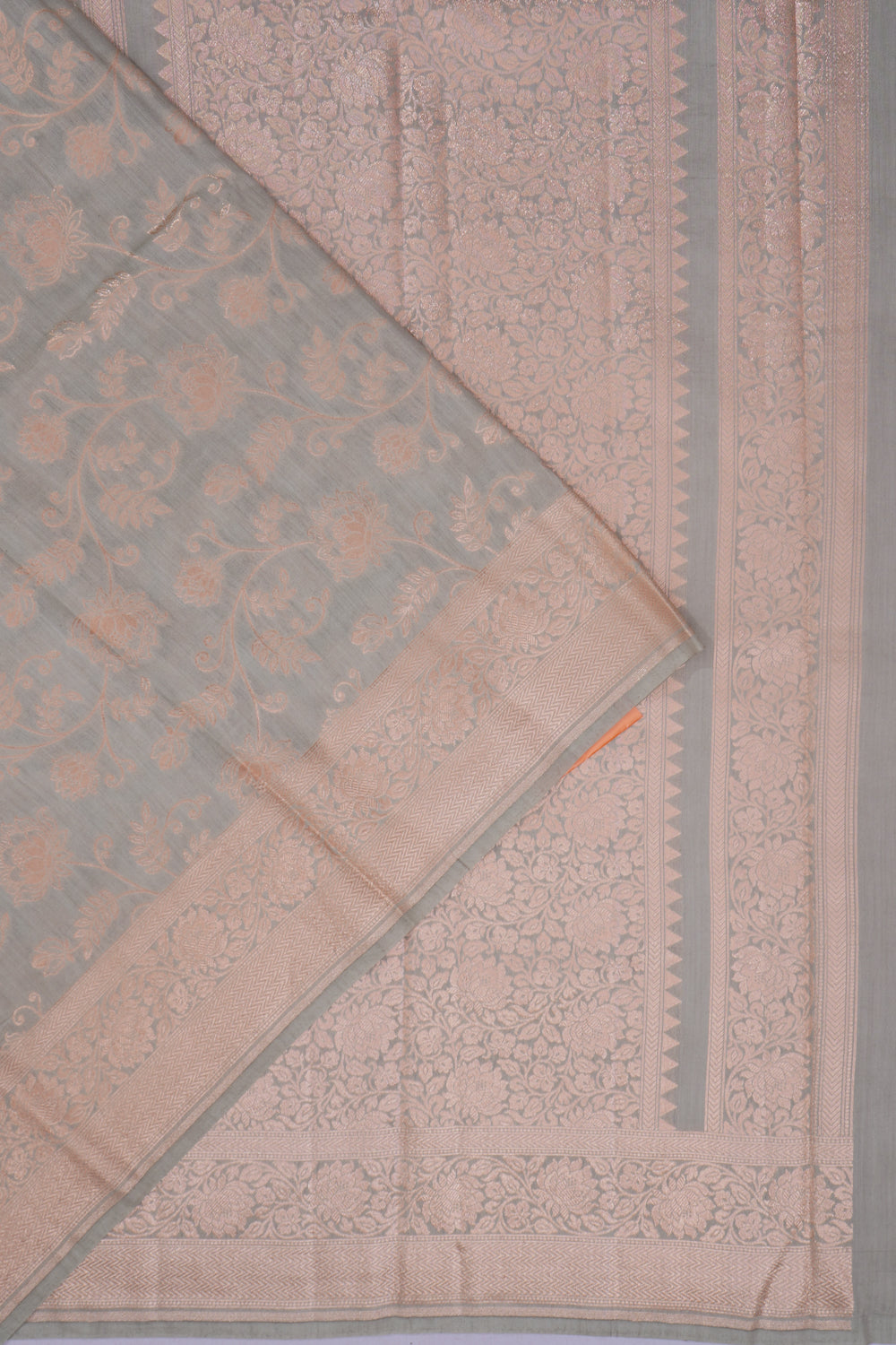 Banarasi Katan Silk Jaal Pastel Green Saree