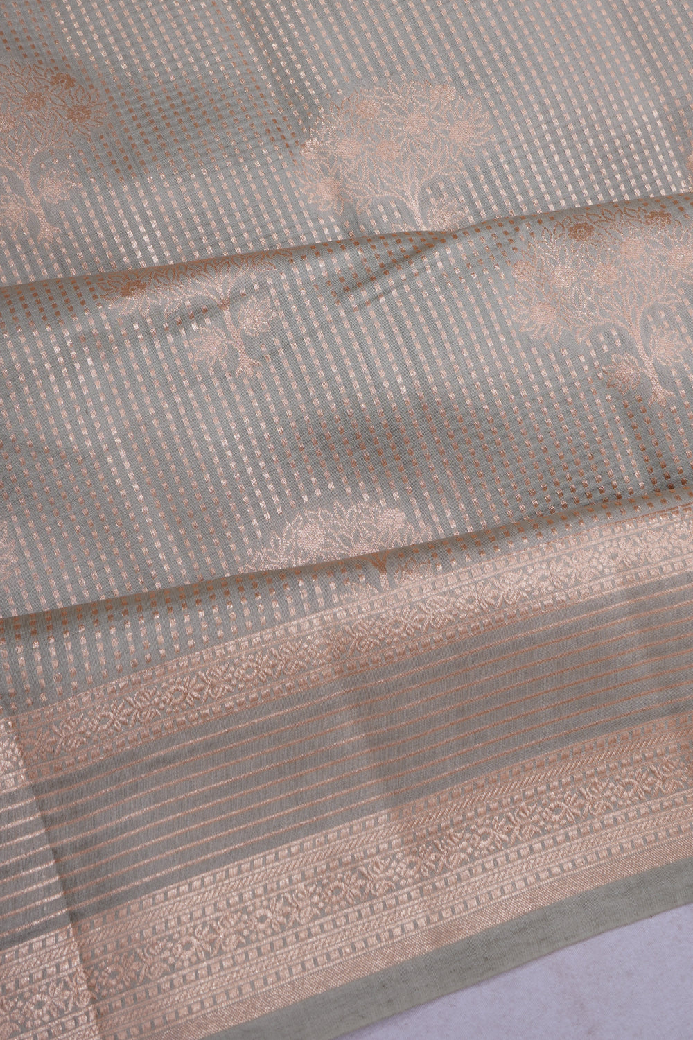 Banarasi Katan Silk Brocade Beige Saree