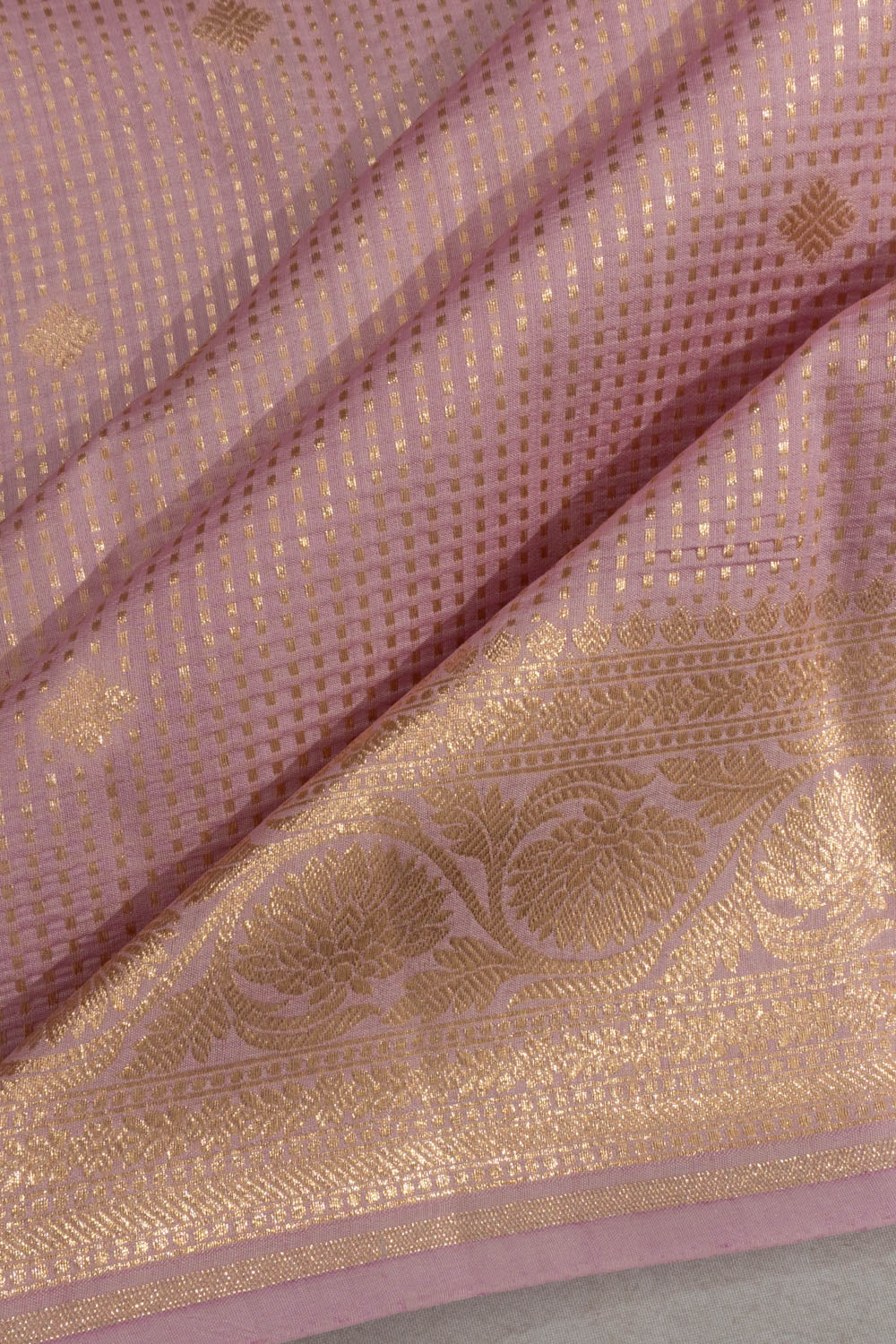 Banarasi Katan Silk Brocade Pink Saree